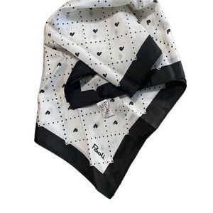 Vintage Paoli Black & White Scarf Excellent Condition